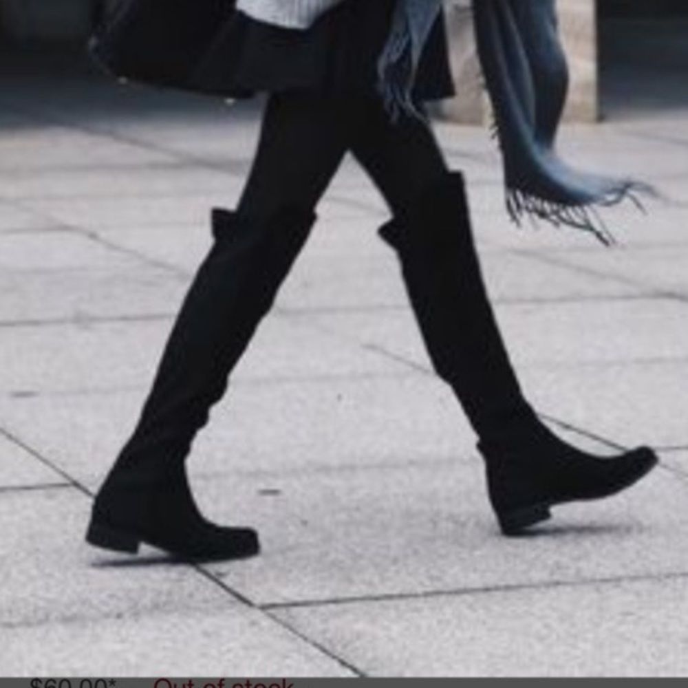 Kenneth Cole Reaction Windy-Y Over the Knee Black Faux Suede Boot- New